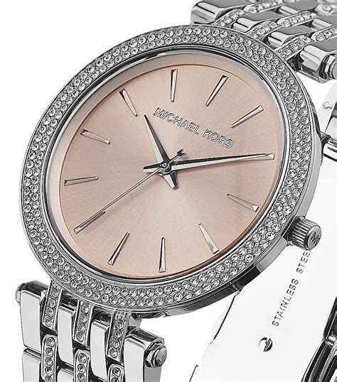 michael kors watch silver women|Michael Kors silver diamond watch.